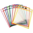 thumbnail image 1 of 10 Pcs Poches Réutilisables Effaçables à Sec Protecteurs de Draps Portables Poches Effaçables à Sec Colorées, 1 of 8
