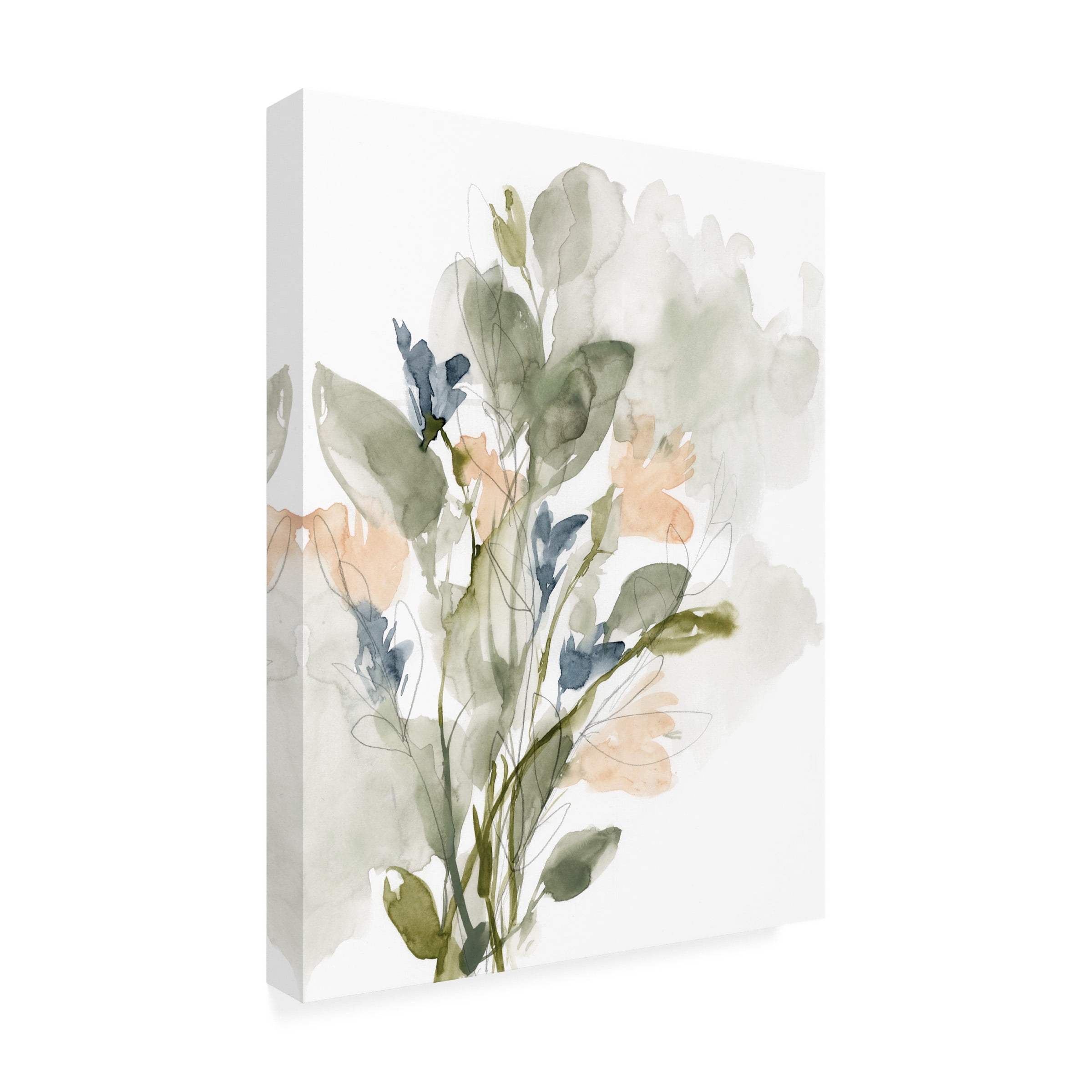 Jennifer Goldberger 'Flower Cluster I' Canvas Art