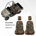 thumbnail image 5 of XYZCANDO Green Camo Forest Seat Cover for UTV Water-Resistant Rhino Bucket Seats Cover with Headrest Cover Breathable UTV Seat Covers Accessory Part for Rhino 450 660 700, 5 of 7