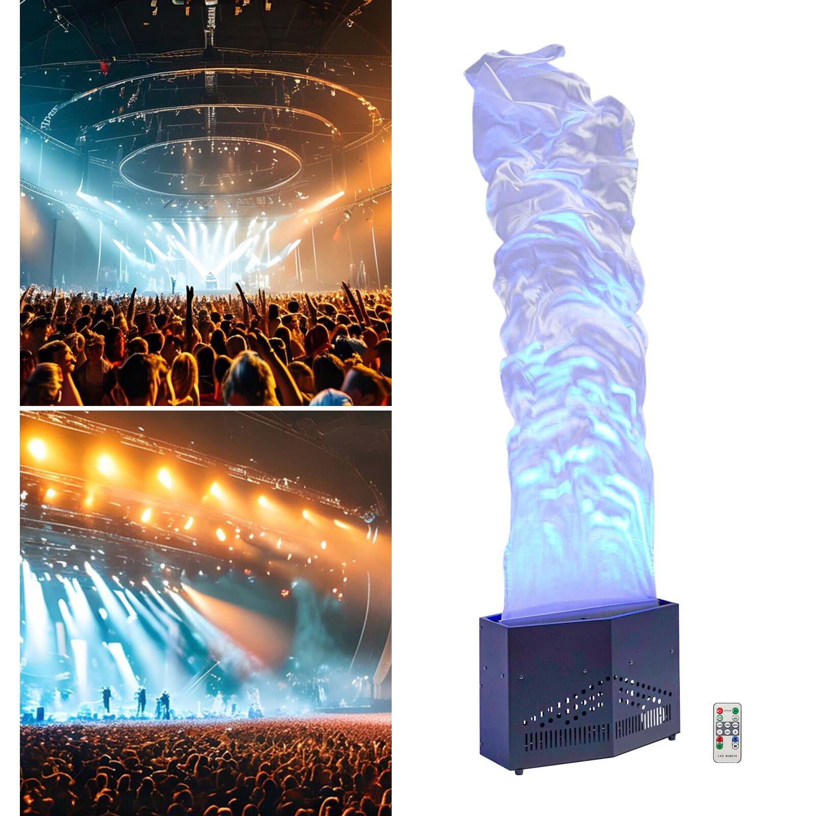 5.91ft LED Flame Lamp Stage Lights, 130W fire Atmosphere Lamp, for Stage DJ Party Lighting Christmas Nightclub, Black