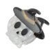 thumbnail image 1 of Ofertas Únicas 1 Pc Clip de Garra Bonito Diseño de Calavera en Sombrero de Bruja Clip para el Cabello Negro Blanco, 1 of 5