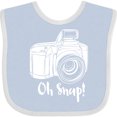 thumbnail image 3 of Inktastic Camera Oh Snap Boys or Girls Baby Bib, 3 of 4