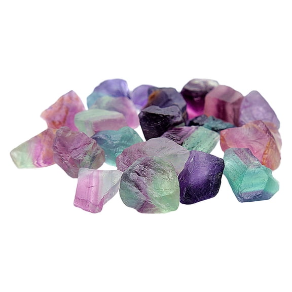 BESTYASH Multicolor Fluorite Decorative Stones Handcrafted Natural Rough Stone for Vase Filling