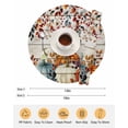thumbnail image 6 of 13 Inch Round Placemats Set of 4, Vintage Orange Blue Fall Non Slip Heat Insulation PP Table Mats, Thanksgiving Maple Leaf Pumpkins Vintage Washable Place Mats for Kitchen Dining Party Table Decor, 6 of 7