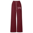 thumbnail image 2 of TrendOFT Girls Wide Leg Sweatpants Bow Print Graphic Mid Rise Baggy Straight Leg Casual Lounge Long Sweat Pants with Pockets 10-11 Years, 2 of 4