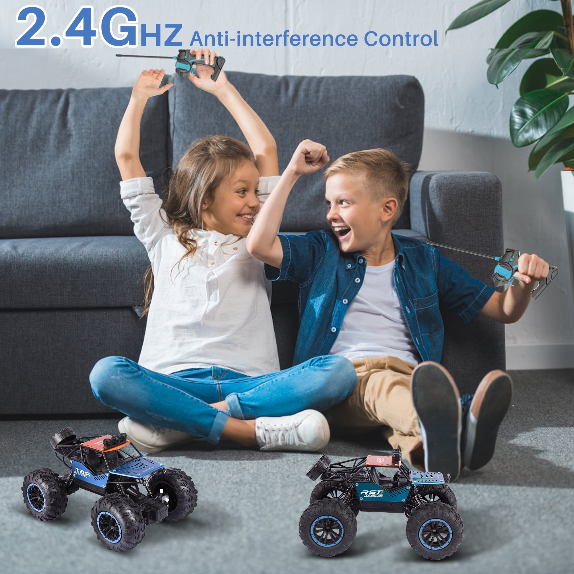 UUGEE Remote Control Cars Toys for Boys, RC Car 2.4GHz 1:18 High Speed Monster Truck, Vehicle Outdoor Toys Christmas Birthday Gifts for Kids
