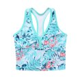 thumbnail image 3 of DPOIS Kids Girls 3 Pieces Bikini Set Swimsuit Printed Bathing Suit Top with Shorts Set Mint Green 7-8, 3 of 7