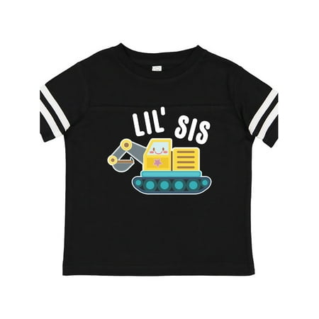 

Inktastic Lil Sis in with Bulldozer Gift Toddler Toddler Girl T-Shirt
