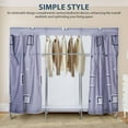 thumbnail image 5 of PAMINGONO Portable Clothing Storage Wardrobe Closet with Hanging Rod for Bedroom and Guest Rooms, 5 of 7