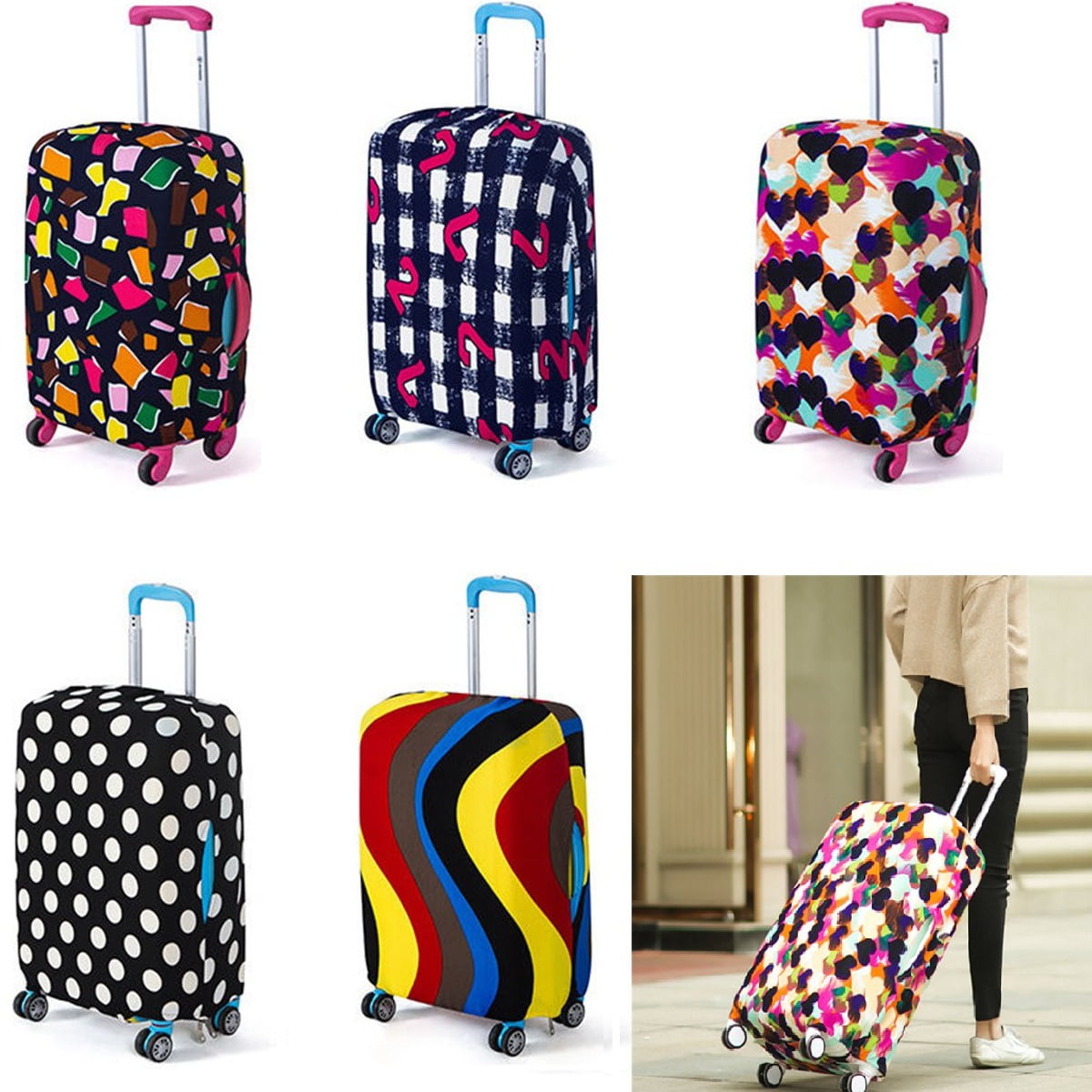 Luggage Cover Flowers,Keeps Your Travel Suitcase Clean and Protects Luggage Cover Flowers,Keeps Your Travel Suitcase Clean and Protects
