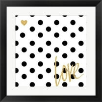 Metaverse R911310-0140000-AMAEAGOEDM 19.5 x 19.5 in. Love with Dots Framed Wall Art by SD Graphics Studio