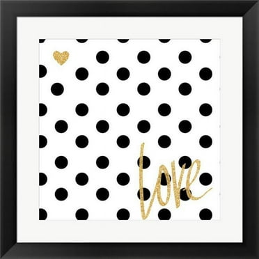 Metaverse R911310-0140000-AMAEAGOEDM 19.5 x 19.5 in. Love with Dots Framed Wall Art by SD Graphics Studio