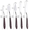 thumbnail image 4 of JilgTeok 1 Packs Stainless Steel Cake Buttercream Icing Spatula Mixing Spatula Oil Paint Toning Decorating Spatula Palette Knife for Cake Fondant Chocolate Grilling Baking Tools, 4 of 9