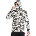 thumbnail image 2 of Xdegoge Men's Leaf & Branch Camo Sun Protection Hoodie Loose Fit Long Sleeve Fishing Shirt Hooded Face Mask Outdoor Adventure Workout Tops for Hiking, 2 of 7