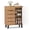 Oak, variant on Furnibear 4-Tier Farmhouse Shoe Organizer with Louvered Door for Entryway Hallway Closet Space Saving Storage Organizer, Natural