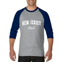 Artix - Mens Raglan Sleeve Baseball T-Shirts, up to Size 3XL - New Jersey Girl