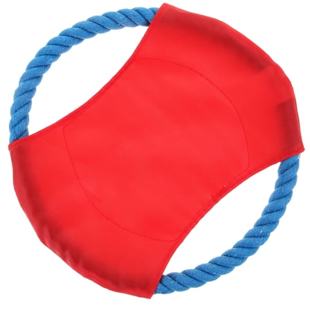 LABSERRON Fiber Fabric Flying Disc 1Pack for Dogs Pet Chew Toy 7.1x7.1x0.4in