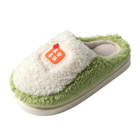 

Bedroom Cotton Comfortable Slippers 2022 New Couple Women S Korean Plush Can Wear Indoors And Outdoors Thick Bottom Non Slip Cotton Slippers