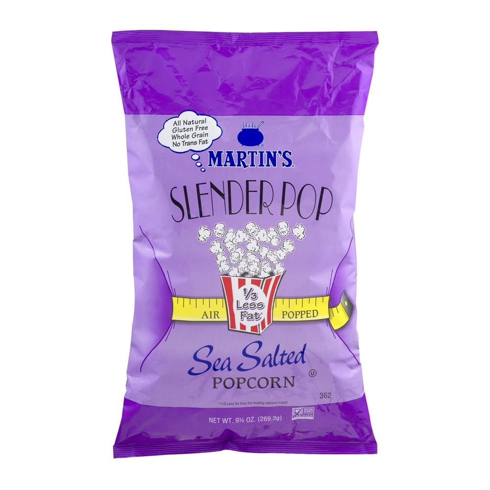 Martin's Slender Pop Sea Salted Popcorn, 9.5 Oz