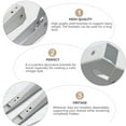thumbnail image 3 of OULII 2Pcs L Shape Wall Mounted Shelf Bracket Hardware White Rustic Vintage Style Use, 3 of 8