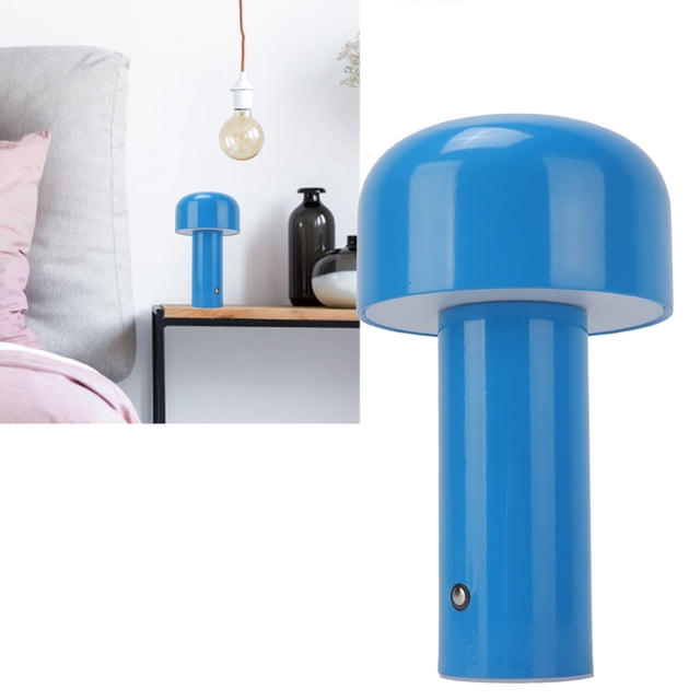 Lámpara de Mesa de Champiñones, USB Recargable de la Lámpara de Escritorio Dispersión Control de toque azul toating Dimming USB Carga Para Acampar