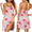 Pink Donut Print, variant on Ekouaer Nightgowns for Woman Sleeveless Night Dress for Women Adjustable Spaghetti Chemise Nightgown Sleepwear
