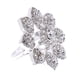 thumbnail image 1 of Anillo de diamantes de imitación para mujer, diseño de copo de nieve y flor, ideal para bodas y compromisos., 1 of 9