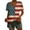 503_Hot Pink, variant on HEILAU 4th of July Shirts for Women American Flag Graphic Tees Independence Day Vintage Print Floral Casual V Neck T Shirt Patriotic T Shirts