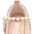 thumbnail image 4 of Girls Mary Jane Glitter Shoes Princess Ballerina Ballet Flats Flower Wedding Party Dress Shoes for Kids Toddler, 4 of 6