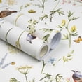thumbnail image 6 of Abyssaly 17.7" x 236" Vintage Peel and Stick Wallpaper Garden Bird Flower Wallpaper for Bedroom Accent Wall, 6 of 8