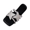 thumbnail image 3 of Willtoo Women's Sparkly Rhinestone Star Summer Sandals 2026 Wedding Glitter Bling Strappy Flats, 3 of 5