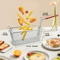 thumbnail image 2 of Hakka Brothers 4 Pack Stainless Steel Deep Fryer Basket with Handle 13 1/4" x 6 1/2" x 6" for Commercial Restaurant Kitchen, 2 of 6