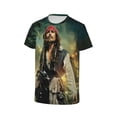 thumbnail image 4 of Youth Pirates Of The Caribbean T-Shirt 3d Printed Crewneck Graphic Short Sleeve Tees For Boys Girls, 4 of 7