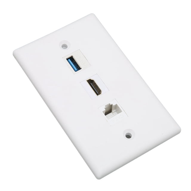 SOLDADURA DE PACA DE PARED DE INTERFAZ Multimedia HD Cat6 Cat6 USB3.0 HD Interfaz Multimedia 3 Puertos de Pared de PlacA de Pared