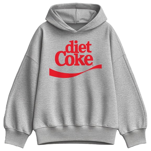 Coca-Cola - Diet Coke Logo Costume - Ladies Oversized Fleece Hoodie Sweatshirt