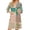 Army Green(Vintage Floral Print), variant on Zipper Robes for Women Lightweight Loose Fit Summer Housecoats for Women Zipper Front 3/4 Length Sleeve Knee Length Vintage Floral Print Casual Pajama Sleepwear with Pockets Army Green XXL