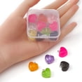 thumbnail image 3 of 1Box 15Pcs Transparent Resin Pendants Heart Charms with Platinum Tone Iron Loops Mixed Color 16.5x17x9.5mm Hole: 1.8mm, 3 of 5