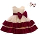 thumbnail image 3 of Vestido NSSMWTTC para niñas, Pascua, burdeos y champán con volantes, 3 of 5