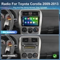 thumbnail image 2 of Ventilador estéreo de coche para Toyota Corolla 2009-2013 con Carplay, 2 of 8