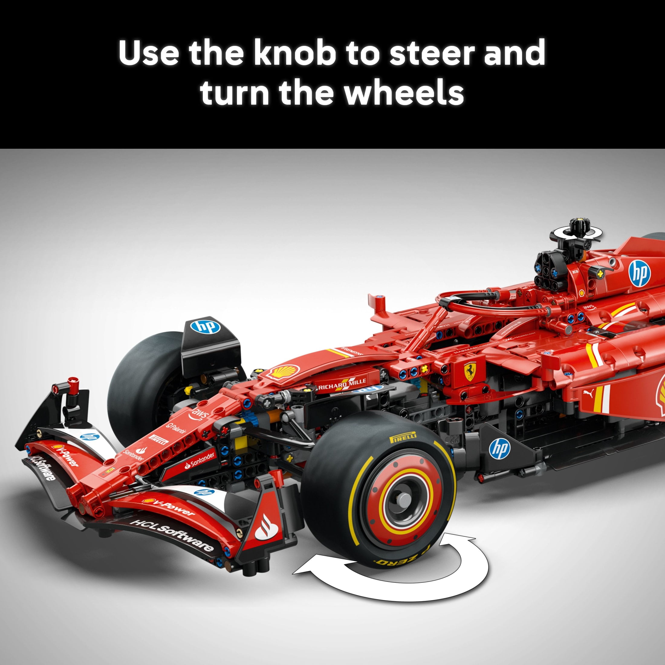 LEGO Technic Ferrari SF-24 F1 Model Car Kit - Building Set for Adults, Ages 18+ with Realistic Features - Gift for Groom, Groomsmen - Ferrari F1 DIY Craft for Display - 42207