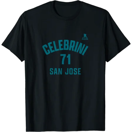 Macklin Celebrini: San Jose Name & Number T-Shirt