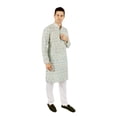 thumbnail image 2 of TRILOKI Damask Men Kurta Pajama Set Ethnic Indian Traditional Wear Ethnic Diwali Puja, 2 of 4