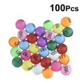thumbnail image 1 of 100 Pcs 4cm Pp Table Tennis Balls Printed Pong Balls With Number For Game Party Decoration (mixed Color), 1 of 3