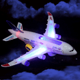 thumbnail image 4 of HLONK Plane LED Lights and Sounds Airplane Toy Realistic Sound Effects Fun Toy Airplane for Kids, 4 of 5