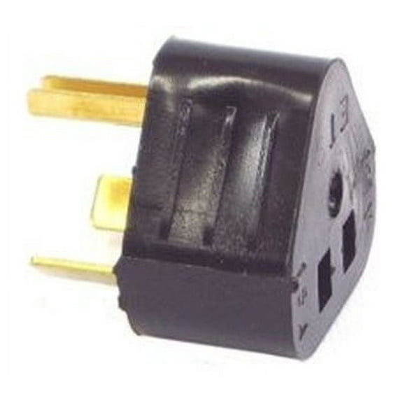 US Hardware RV-320C Black Plastic 125V 15A RV Reverse Electrical Adapter