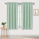 thumbnail image 1 of Cortinas opacas para dormitorio - Aislamiento térmico con bolsillo para barra, para sala de estar (2 paneles, 42 x 54 pulgadas, verde pálido), 1 of 6