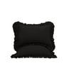 The Great American Store Premium Collections 2PC Ruffle Pillowshams (Euro 20 x 20, Black) 1800 Series Microfiber Wrinkle & Stain Resistant