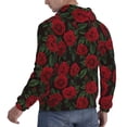 thumbnail image 6 of Salouo Rose Pattern Men's Fall Hoodie Sweatshirt,Sport Hoodie with Pockets for Men Pullover Casual Hooded Sweatshirt-XX-Large, 6 of 7