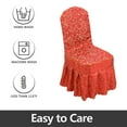 thumbnail image 4 of Chair Covers with Skirt, Stretch Chair Slipcovers Dining Room Chair Covers Washable Chair Protector for Home Wedding Party-red, 4 of 5