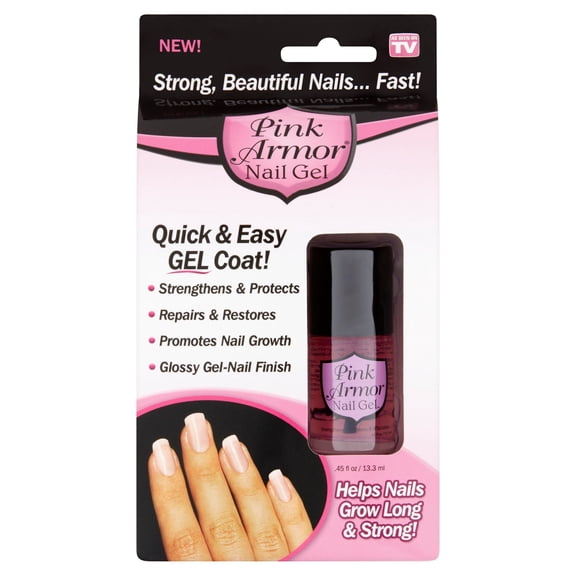 Pink Armor Nail Gel Polish, Strengthening Nail Polish , 0.45 fl oz